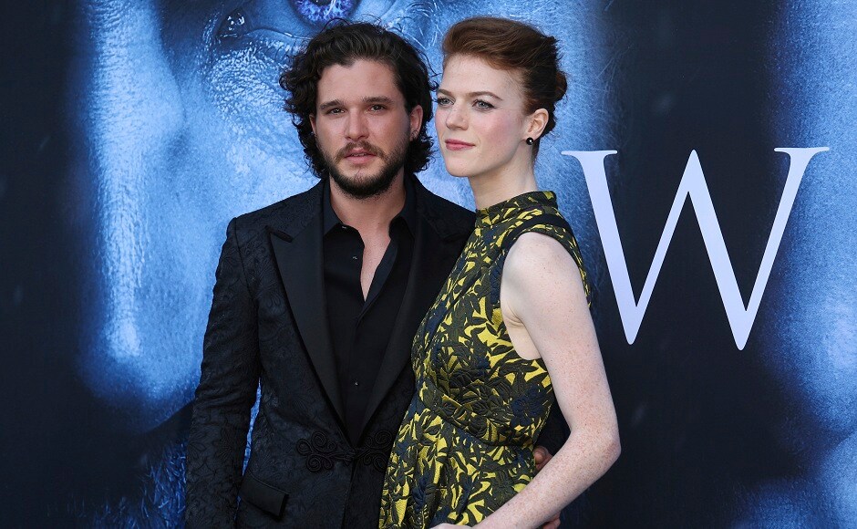 Kit Harington, left, and Rose Leslie. Photo by AP Kit Harington, left, and Rose Leslie. Photo by AP